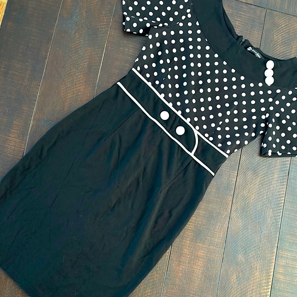 Black and White Polka Dot Dress